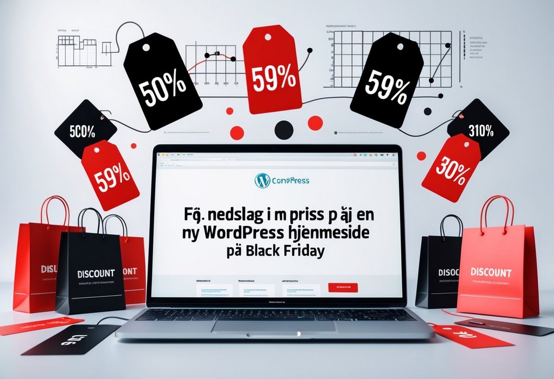 Fa nedslag i pris pa en ny WordPress hjemmeside pa Black Friday